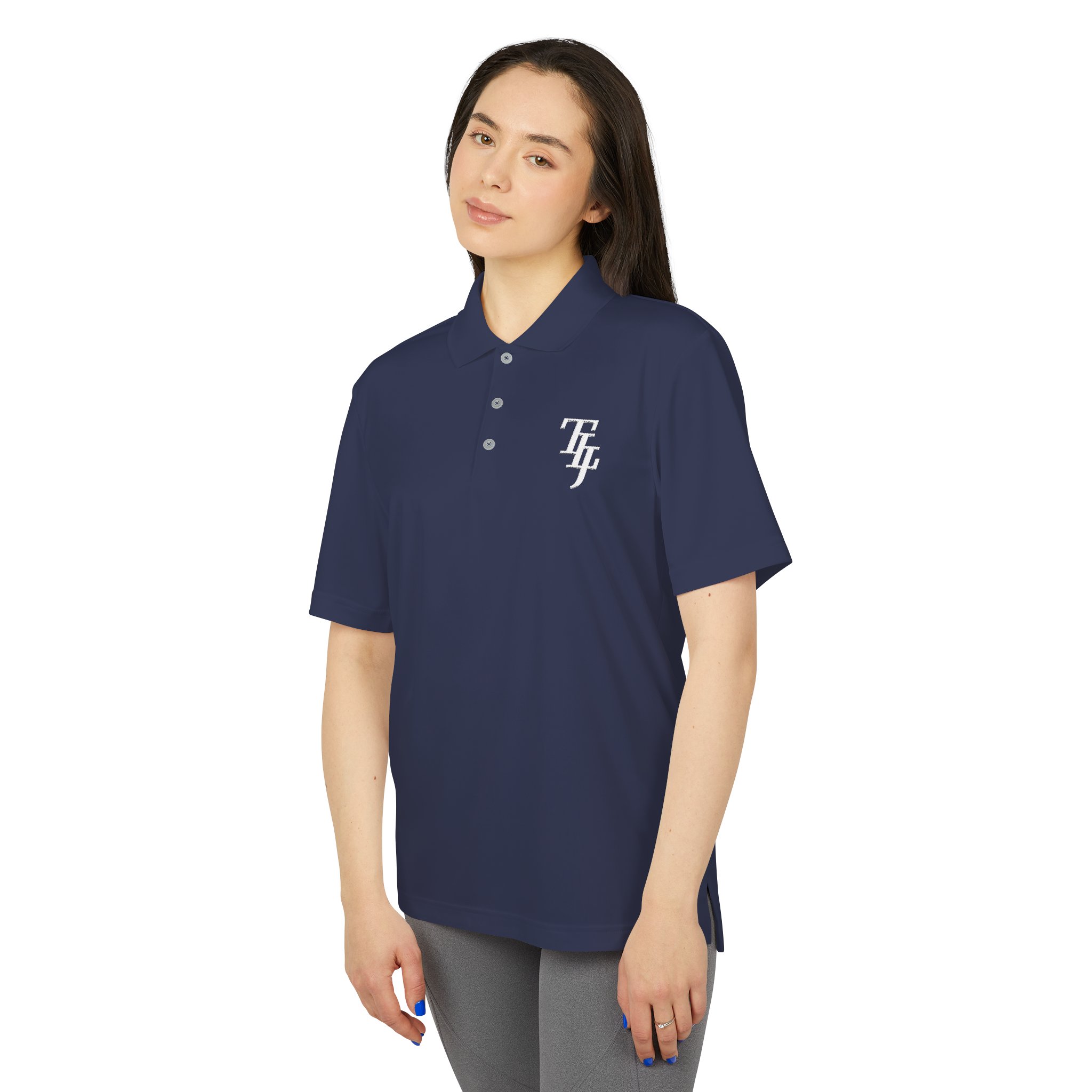 TLJ Women’s Adidas Performance Polo — Embroidered TT Golf Shirt, UPF 50+ - Image 3